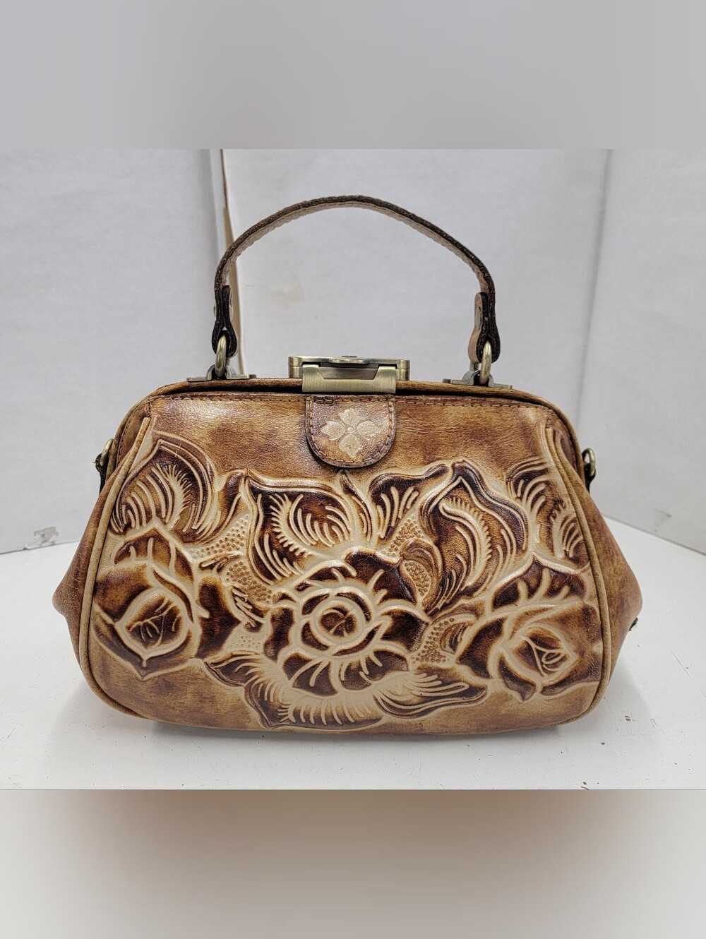 Patricia Nash Tooled Gracchi Satchel Bag